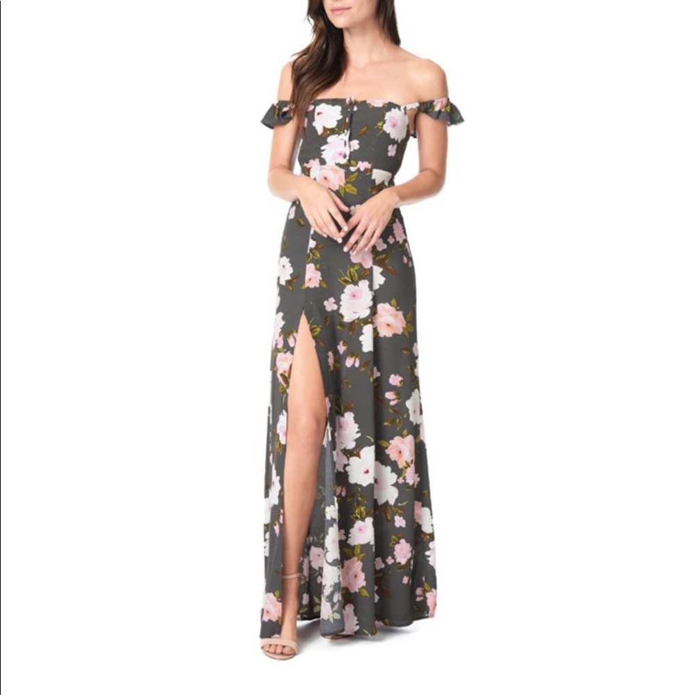Flynn Skye Bardot Maxi Stone Rose